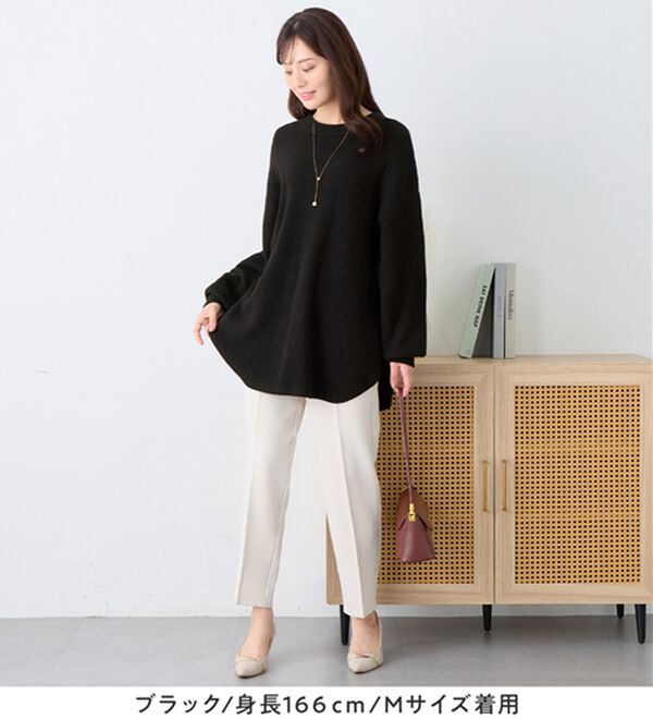 alotta（アロッタ）の「ふんわり裾ラウンドゆるニットチュニック（チュニック）」｜詳細画像