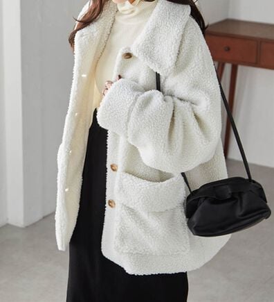RANAN（ラナン）の「ステンカラーボアコート（ハーフコート）」