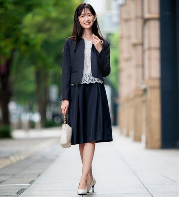 GeeRA（ジーラ）の「【2ツイードジャケット＆ワンピ】入卒式/セレモニー着回し3点セットワンピーススーツ（その他スーツ）」｜詳細画像