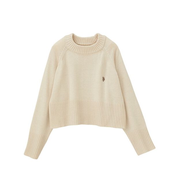 GeeRA（ジーラ）の「【ＵＳ．ＰＯＬＯ　ＡＳＳＮ】ショート丈ニット（ニット・セーター）」｜詳細画像