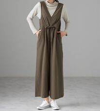 LAVIENNE（ラヴィエンヌ）の「さっと楽かわ！サロペットパンツ（パジャマ・ルームウェア）」