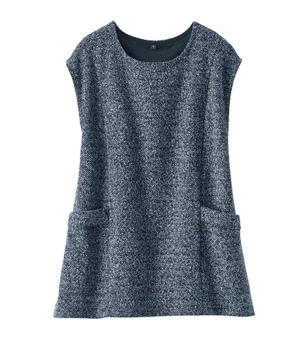 BELLUNA（ベルーナ）の「【2点セット】ブークレ素材ポケットデザインアンサンブル（アンサンブル）」｜詳細画像