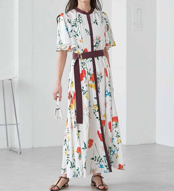 タグ付き(38) PLATINE ベルフレアースリーブワンピース タグ付き(38) PLATINE ベルフレアースリーブワンピース タグ付き(38