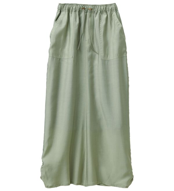 RANAN（ラナン）の「シアー素材ドロストカーゴスカート（ロングスカート）」｜詳細画像