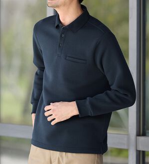 REMEN'S（リメンズ）の「【裏起毛】あったか！長袖ポロ（メンズポロシャツ）」｜詳細画像