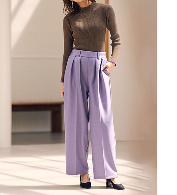 RANAN（ラナン）の「もちもちリブパイピングハイネックニット（ニット・セーター）」｜詳細画像