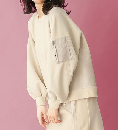 BELLUNA（ベルーナ）の「【ＳＭＡＲＴ　ＥＣＯ　ＪＥＲＳＥＹ】異素材切替プルオーバー（カットソー）」