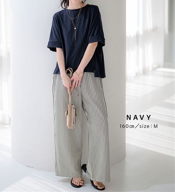 BELLUNA（ベルーナ）の「ヒンヤリ実感！大人顔サマ見えゆったりＴシャツ（Tシャツ）」｜詳細画像