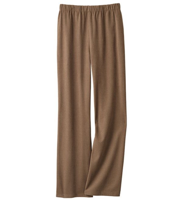 VINNO（ヴィノ）の「暖かピーチ起毛・ワイドパンツ（ワイドパンツ・ガウチョ）」｜モカ