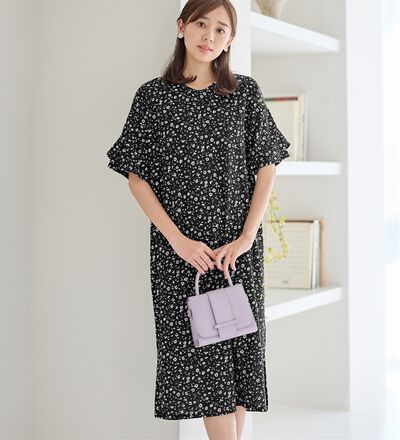 カットジョーゼットドロスト使いワンピース - ベルーナ【公式】