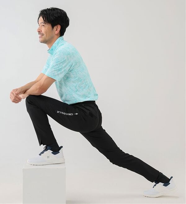 「＜クロコダイル＞接触冷感ドビー３Ｄアクティブパンツ（メンズスラックス）」｜詳細画像