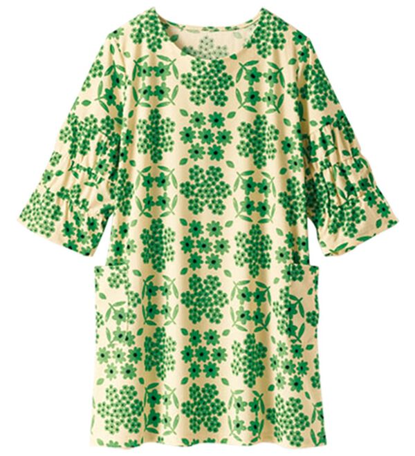 BELLUNA（ベルーナ）の「ひんやり冷感素材花柄プリントチュニック（チュニック）」｜詳細画像