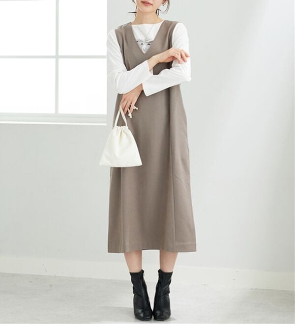 BELLUNA（ベルーナ）の「体型カバージャンパースカート（ジャンパースカート）」｜詳細画像