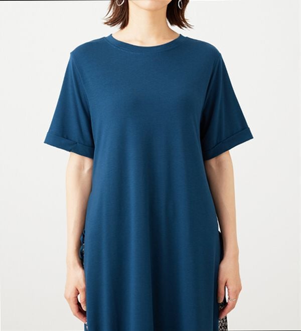 BELLUNA（ベルーナ）の「サイドリボン使いチュニックワンピース（チュニックワンピース）」｜詳細画像