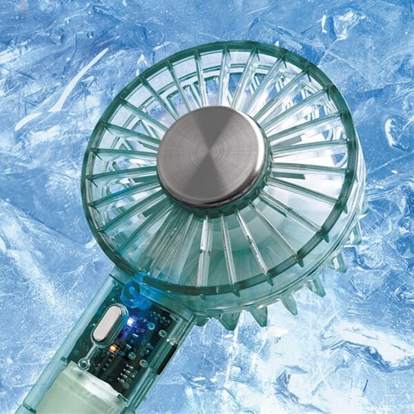iellio（イエリオ）の「冷却プレート付クリアファン＜ハンディファン・ハンディ扇風機＞（扇風機・サーキュレーター）」｜詳細画像