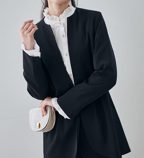 RANAN（ラナン）の「＜２点セット＞ラウンドヘムジャケットセットアップ（パンツスーツ）」｜詳細画像