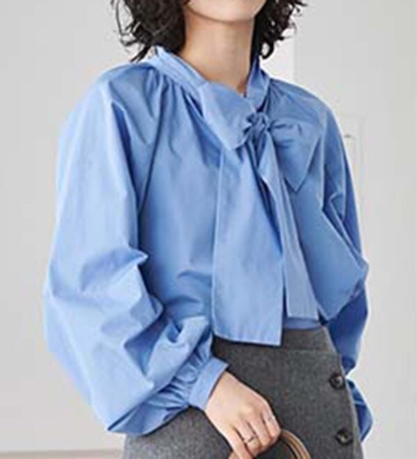 RANAN（ラナン）の「ボリュームボウタイブラウス（ブラウス）」｜詳細画像