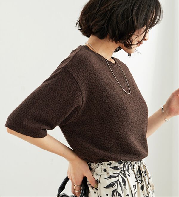 BELLUNA（ベルーナ）の「ジャカード素材プルオーバー（カットソー）」｜詳細画像