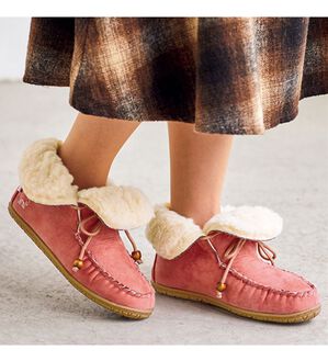 BELLUNA（ベルーナ）の「＜ｍｏｚ＞あったか羊毛混ショートブーツ（ブーツ）」｜ピーチ