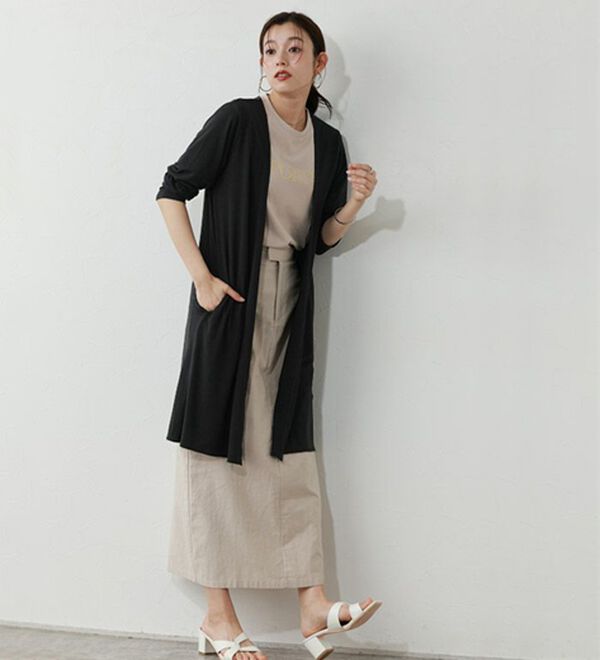 Pierrot（ピエロ）の「【Ｍ～３Ｌ】【選べる２丈】接触冷感トッパーカーディガン（その他カーディガン）」｜詳細画像