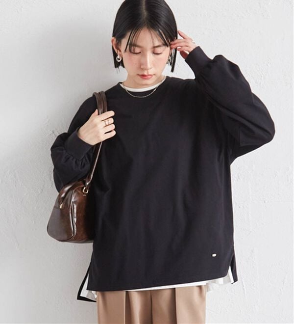 RANAN（ラナン）の「多機能ベーシックオーバーサイズ長袖Tシャツ（Tシャツ）」｜詳細画像