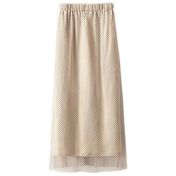 BELLUNA（ベルーナ）の「メッシュ素材ペンシルデザインスカート（ロングスカート）」｜詳細画像
