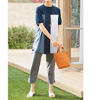 LAVIENNE（ラヴィエンヌ）の「【３色組】着るだけでかわいい！切替チュニック（チュニック）」｜詳細画像