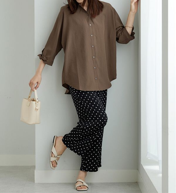 BELLUNA（ベルーナ）の「イージーケア！袖リボンシャツチュニック（チュニック）」｜詳細画像