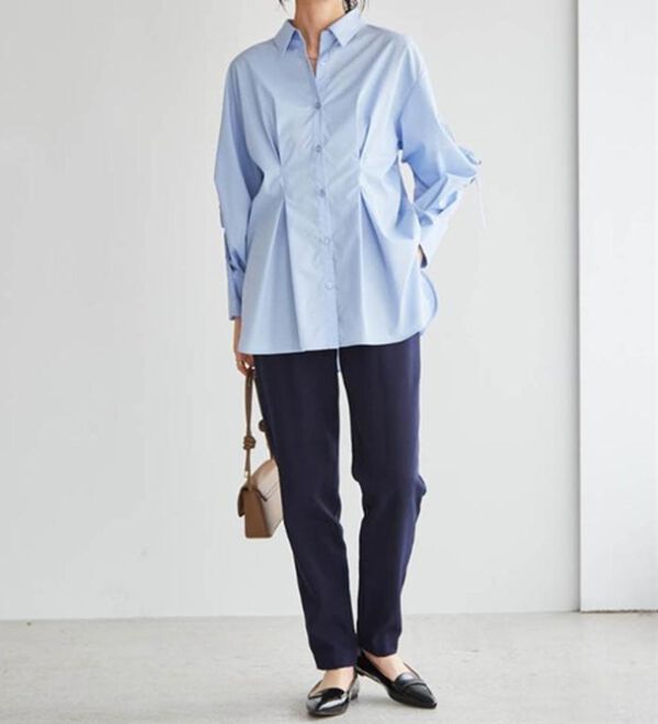 RANAN（ラナン）の「あったか！裏起毛美脚シルエットタックパンツ（フルレングスパンツ）」｜詳細画像