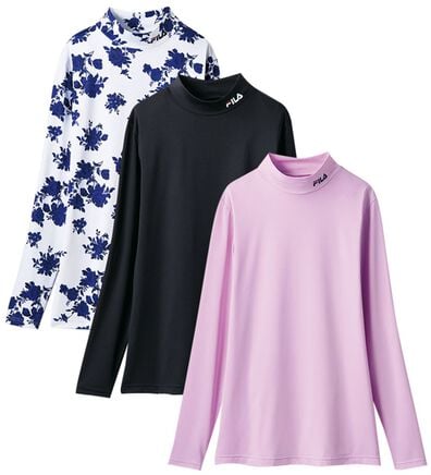 LAVIENNE（ラヴィエンヌ）の「【３色組】＜ＦＩＬＡ＞ＵＶカットハイネックプルオーバー（カットソー）」