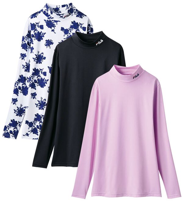 LAVIENNE（ラヴィエンヌ）の「【３色組】＜ＦＩＬＡ＞ＵＶカットハイネックプルオーバー（カットソー）」｜詳細画像