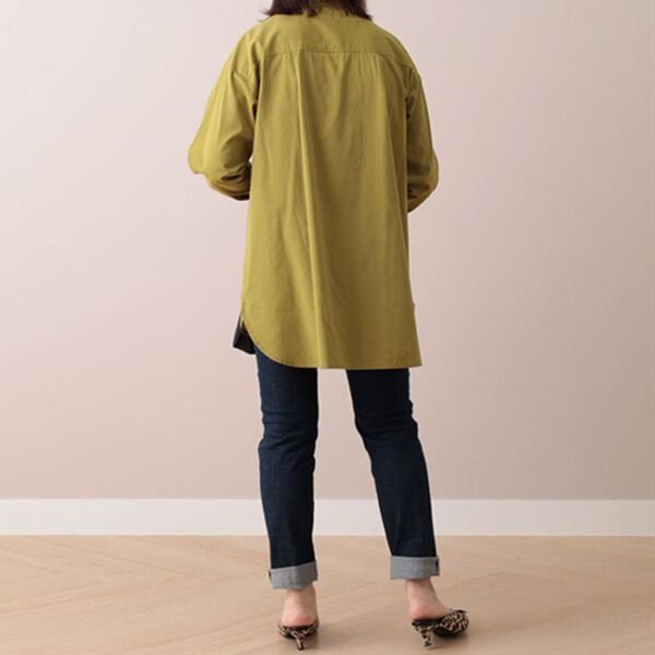 BELLUNA（ベルーナ）の「バンドカラーピンタック使いシャツチュニック（チュニック）」｜詳細画像