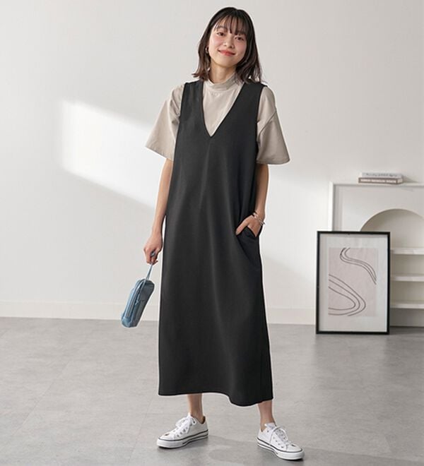 BELLUNA（ベルーナ）の「≪ＨｕｇＲｅａｍコットンＣｏｏｌ≫ひんやりハイネックプルオーバー（カットソー）」｜詳細画像