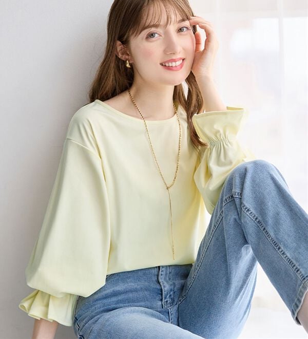 alotta（アロッタ）の「袖タックデザインプルオーバー（カットソー）」｜詳細画像