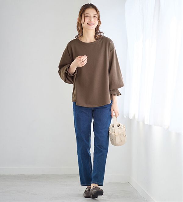 Viola e Viola（ヴィオラ エ ヴィオラ）の「裏ファー袖タックプルオーバー（カットソー）」｜詳細画像