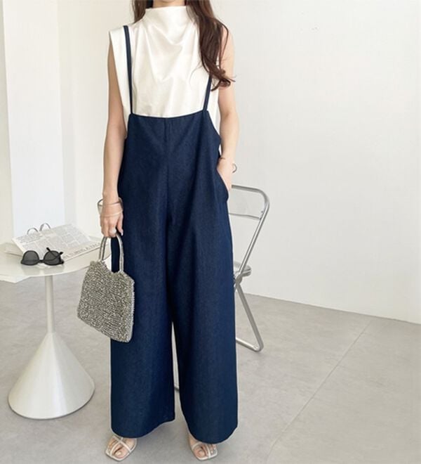 GeeRA（ジーラ）の「サロペットワイドパンツ（オールインワン）」｜詳細画像