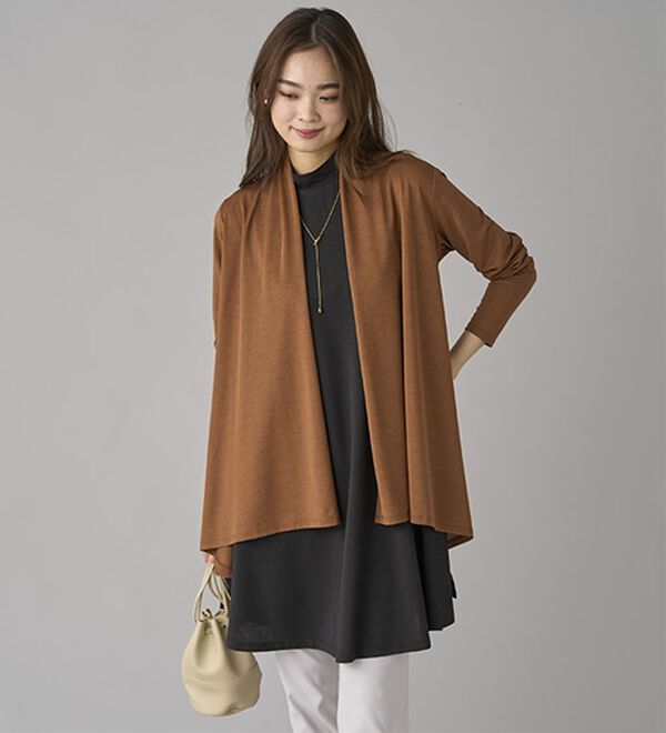 BELLUNA（ベルーナ）の「＜クールスラブ＞ドレープカーディガン（その他カーディガン）」｜詳細画像