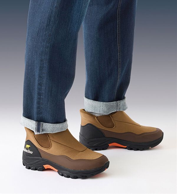 「＜ゴールデンベア＞かがまずラクチン！防水防滑ショートブーツ（メンズブーツ）」｜詳細画像
