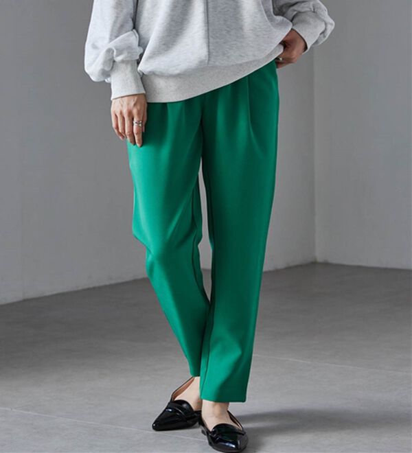 RANAN（ラナン）の「【選べる股下】美脚シルエットタックパンツ（股下６１・６５ｃｍ）（フルレングスパンツ）」｜詳細画像