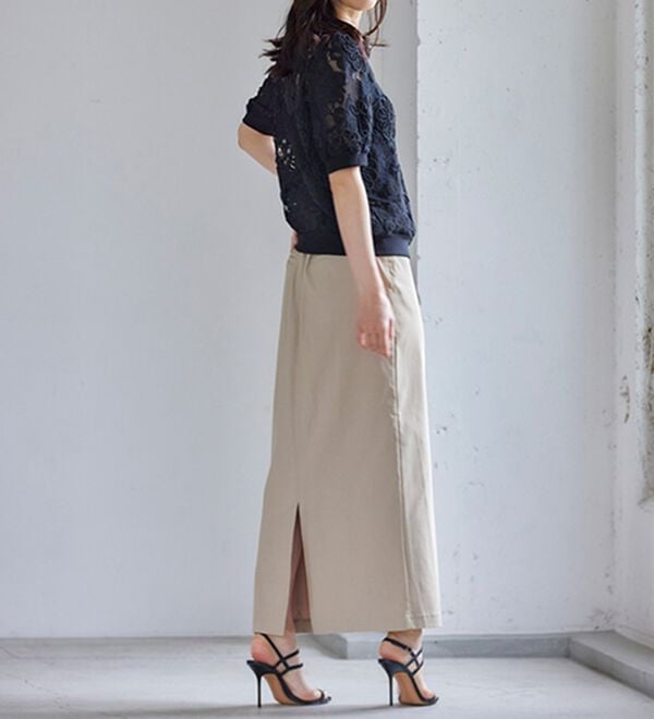 RANAN（ラナン）の「花柄立体レースリブ切替プルオーバー（ブラウス）」｜詳細画像