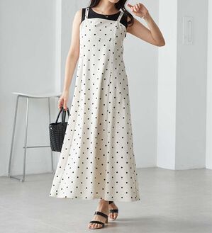 RANAN（ラナン）の「ダブルストラップバックリボンキャミワンピース（その他ワンピース）」｜ホワイト系