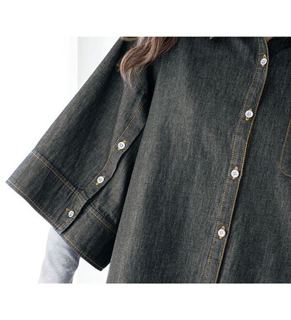 BELLUNA（ベルーナ）の「春の重ね着を楽しむ♪ボタンデザインデニムジャケット（その他ジャケット）」｜詳細画像