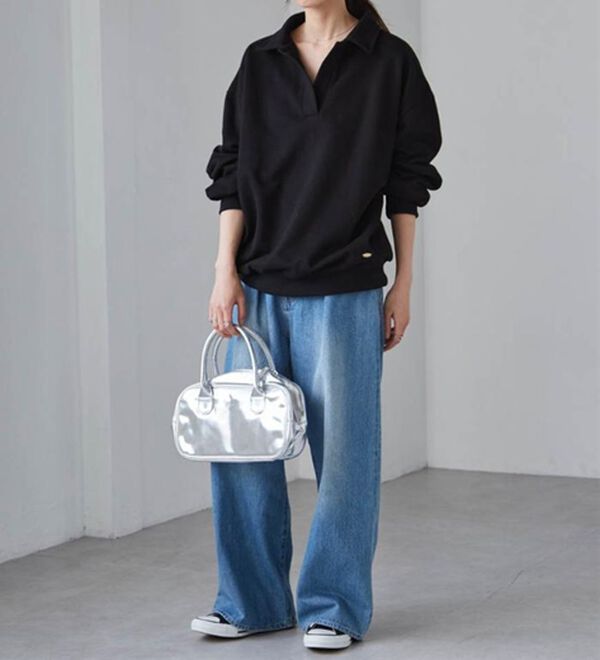 RANAN（ラナン）の「あったか裏起毛衿付きオーバーサイズスウェット（トレーナー・スウェット）」｜詳細画像