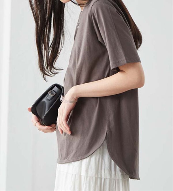 RANAN（ラナン）の「＜BC＞綿100％ひんやりラウンドヘムプルオーバー（カットソー）」｜詳細画像