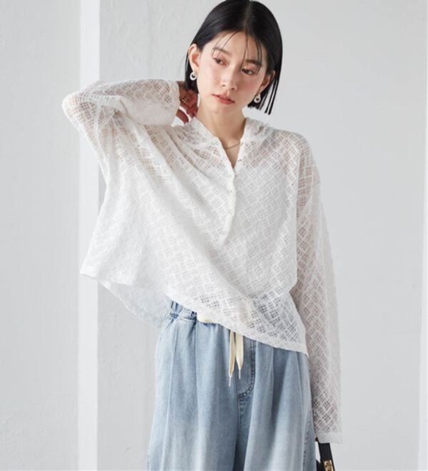 RANAN（ラナン）の「レースフーディートップス（カットソー）」｜詳細画像