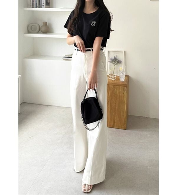 GeeRA（ジーラ）の「アンドハート刺しゅうＴシャツ（Tシャツ）」｜詳細画像