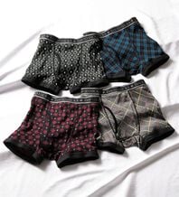 「【４枚組】＜デービッド　ヒックス＞革新設計！パッドのない吸水ボクサーパンツ（メンズボクサーパンツ）」