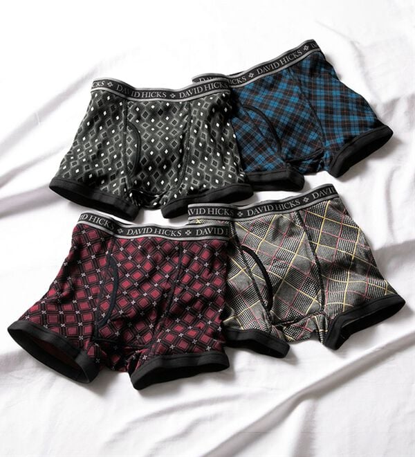 「【４枚組】＜デービッド　ヒックス＞革新設計！パッドのない吸水ボクサーパンツ（メンズボクサーパンツ）」｜詳細画像