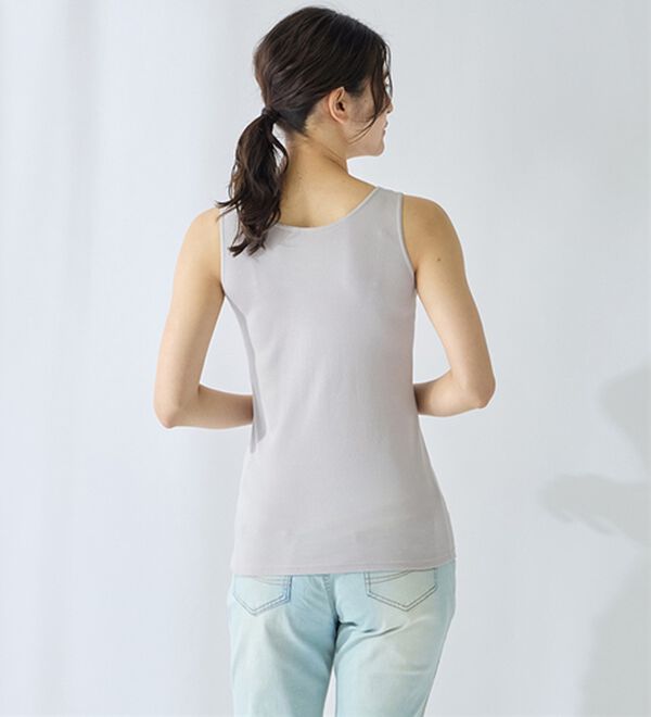 LAVIENNE（ラヴィエンヌ）の「【汗かきさん必見！】涼感サラッと快適汗取りタンクトップインナー＜さらりラボ＞（肌着・インナーウェア）」｜詳細画像