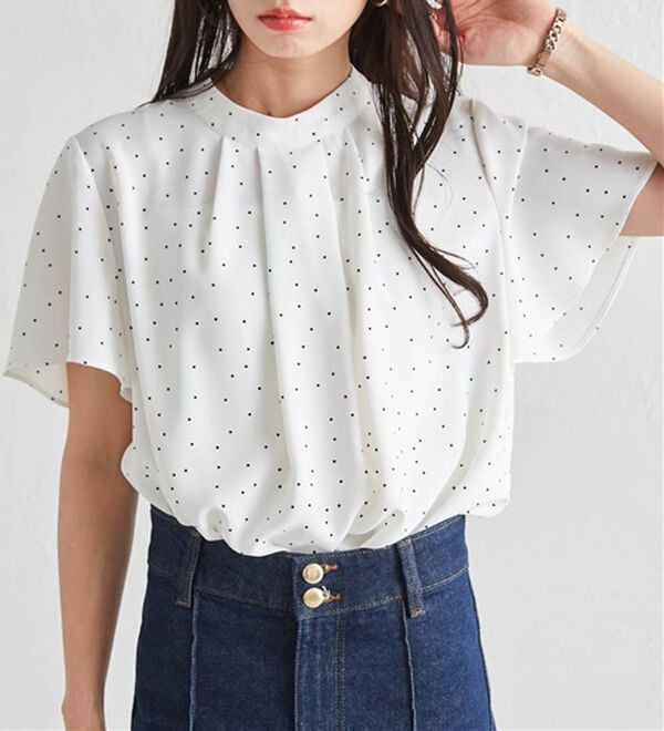 RANAN（ラナン）の「【新色追加】機能付タックデザインブラウス（ブラウス）」｜詳細画像